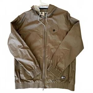 Analog 100% Cotton Zip Jacket Men’s Medium Light Brown